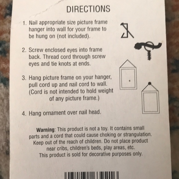 Picture Frame Ornament & Cord Set of 2 - Picture 5 of 5